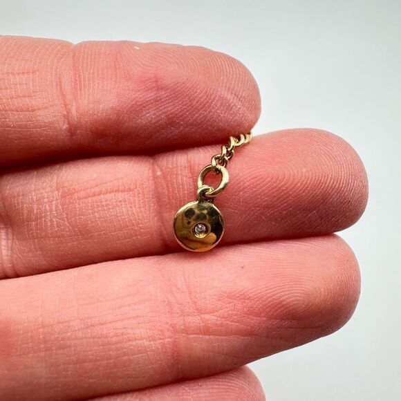 J Crew Gold Tone Layered Multi Strand Coin Pendant‎ style Necklace Dainty - Picture 6 of 8